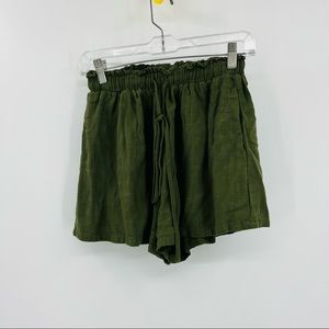 Princess Polly Green High Rise Shorts 2